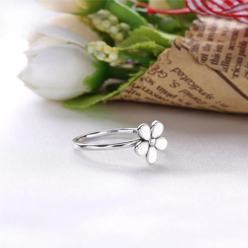 (Bild für) PANDORA Darling Daisy mit weißem Emaille-Ring im Ruhestand - 190899EN12 - Ansicht 3