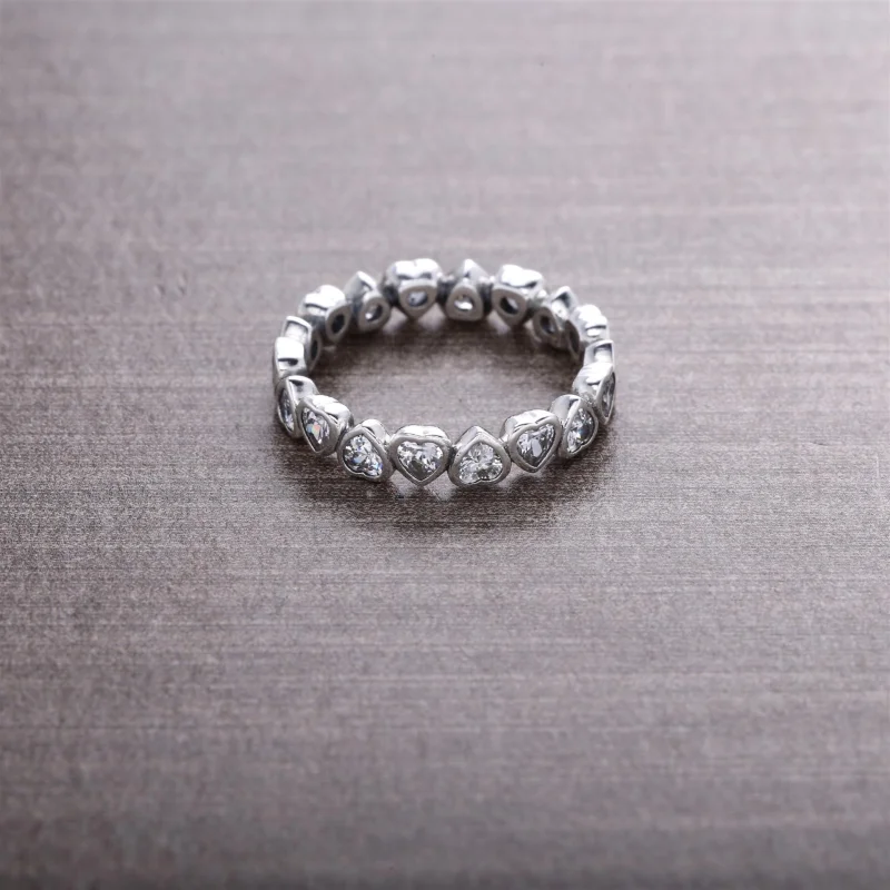(Bild für) PANDORA Funkelnder Herz-Stapelring - 190897CZ - Ansicht 2