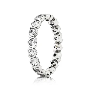 (Bild für) PANDORA Funkelnder Herz-Stapelring - 190897CZ