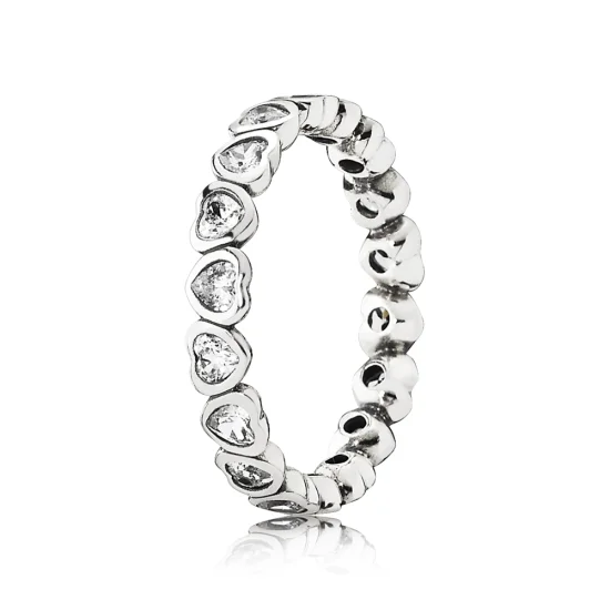 (Bild für) PANDORA Funkelnder Herz-Stapelring - 190897CZ