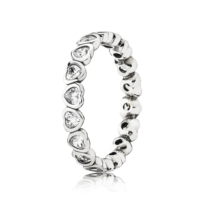 (Bild für) PANDORA Funkelnder Herz-Stapelring - 190897CZ
