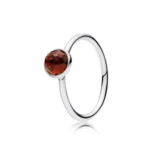 (Bild für) PANDORA Januar-Tröpfchen mit Granat-Ring - 191012GR