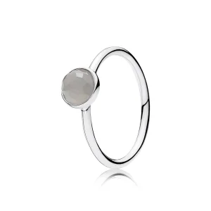 (Bild für) PANDORA June Droplet mit grauem Mondstein-Ring - 191012MSG