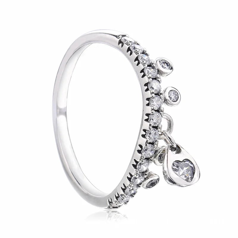(Bild für) PANDORA Kronleuchter-Tropfenring, klare CZ - 197108CZ - Ansicht 2