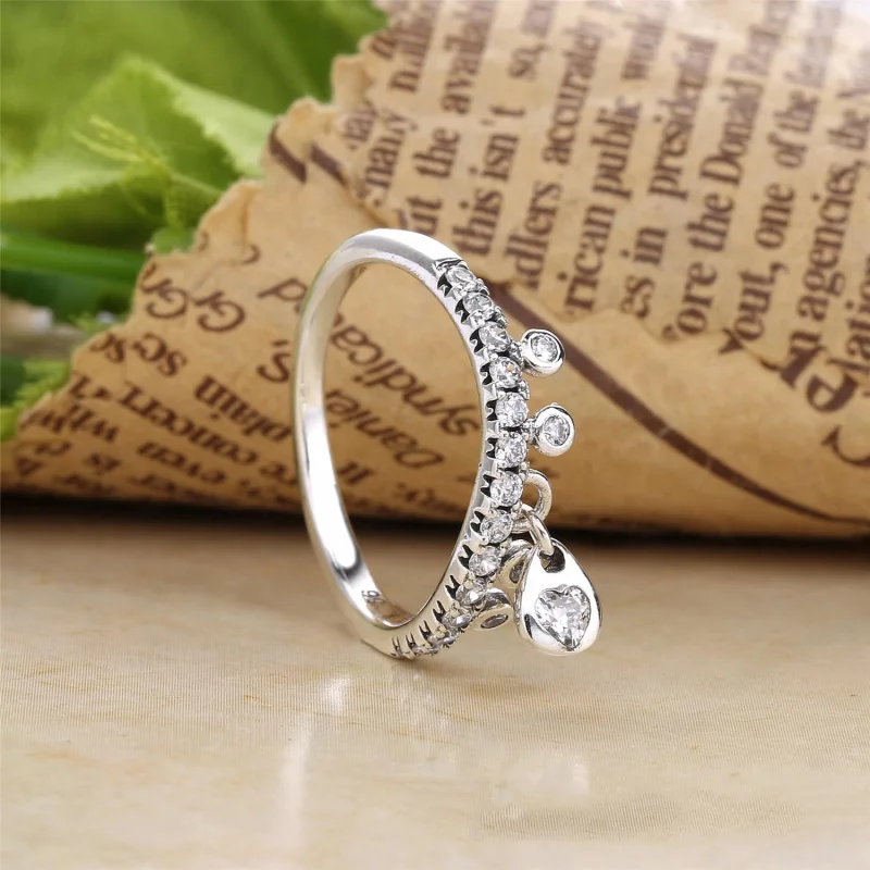 (Bild für) PANDORA Kronleuchter-Tropfenring, klare CZ - 197108CZ - Ansicht 3