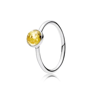 (Bild für) PANDORA November-Tröpfchen mit Citrin-Ring - 191012CI