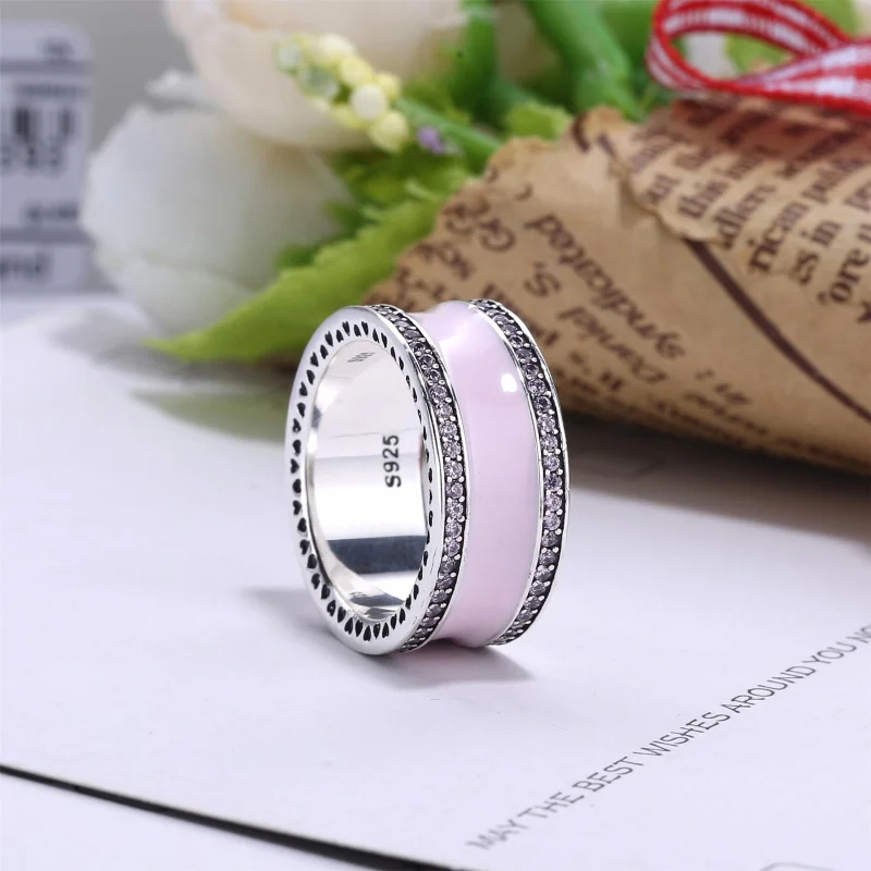 (Bild für) PANDORA Pink Hearts of PANDORA Bandring - 191024EN40 - Ansicht 2