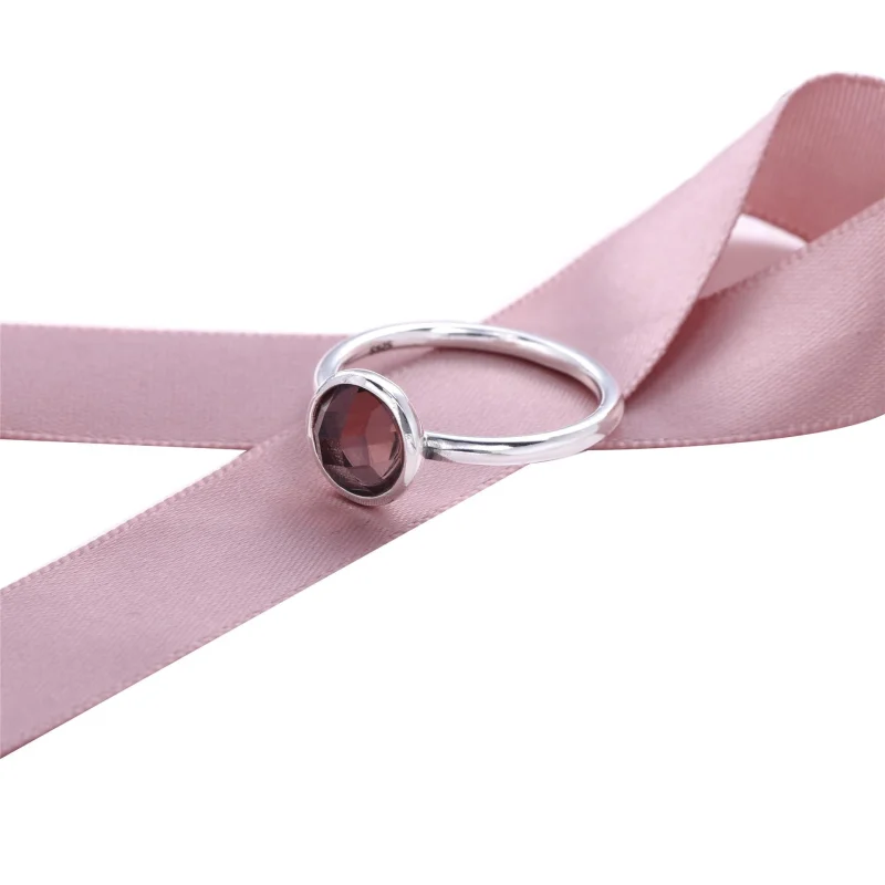(Bild für) PANDORA Poetic Droplet Pink CZ Ring - 190982PCZ - Ansicht 2
