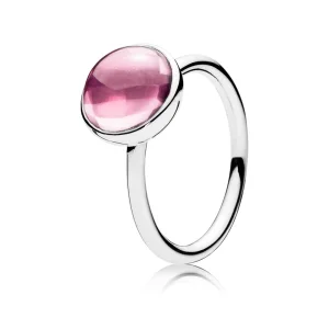 (Bild für) PANDORA Poetic Droplet Pink CZ Ring - 190982PCZ