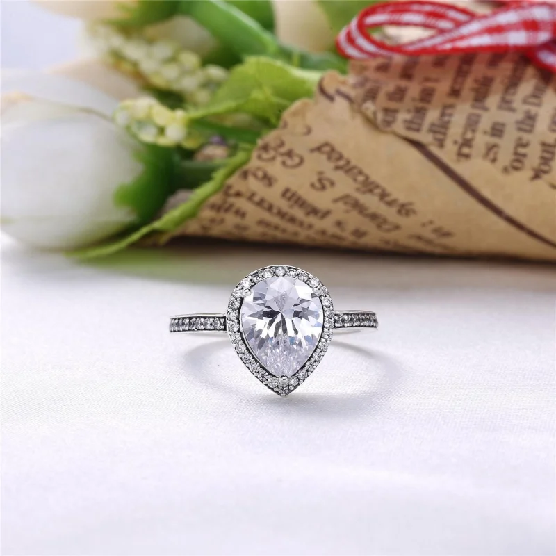 (Bild für) PANDORA Radiant Teardrop Clear CZ Ring - 196251CZ - Ansicht 3