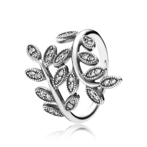 (Bild für) PANDORA Ring mit schimmernden Blättern - 190921CZ