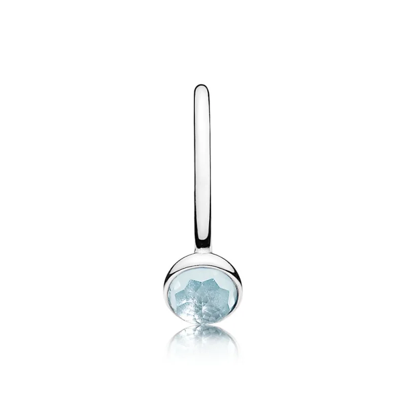 (Bild für) PANDORA-Ring mit Tropfen-Geburtsstein im März - 191012NAB - Ansicht 4