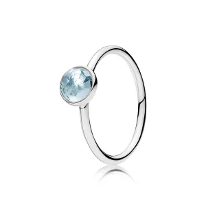 (Bild für) PANDORA-Ring mit Tropfen-Geburtsstein im März - 191012NAB