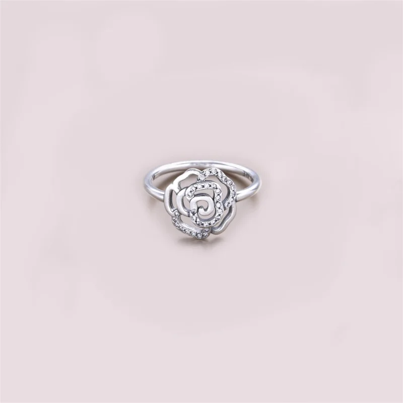 (Bild für) PANDORA Schimmernder zarter Rosenring, klarer Cz - 190949CZ - Ansicht 2