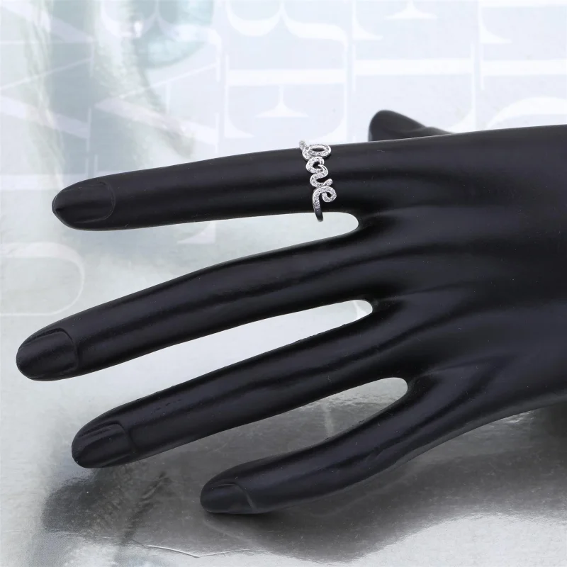 (Bild für) PANDORA Signature of Love Ring, klarer CZ-Ring - 190928CZ - Ansicht 4