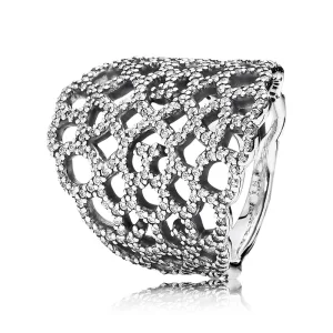 (Bild für) PANDORA Spitzen-Silberring mit Zirkonia - 190907CZ