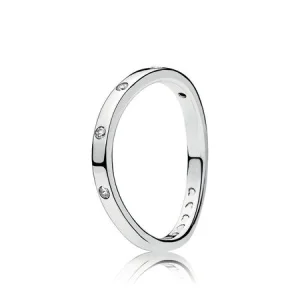 (Bild für) PANDORA Swirling Droplets Ringe, klare CZ - 197113CZ