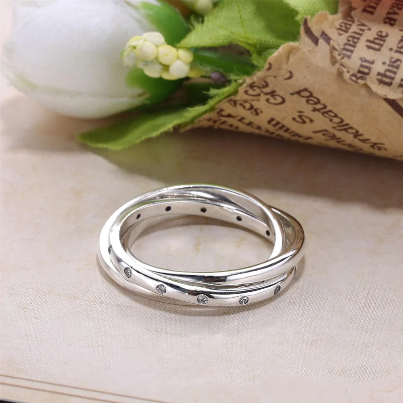 (Bild für) PANDORA Swirling Symmetry, klarer CZ-Ring - 191034CZ - Ansicht 2