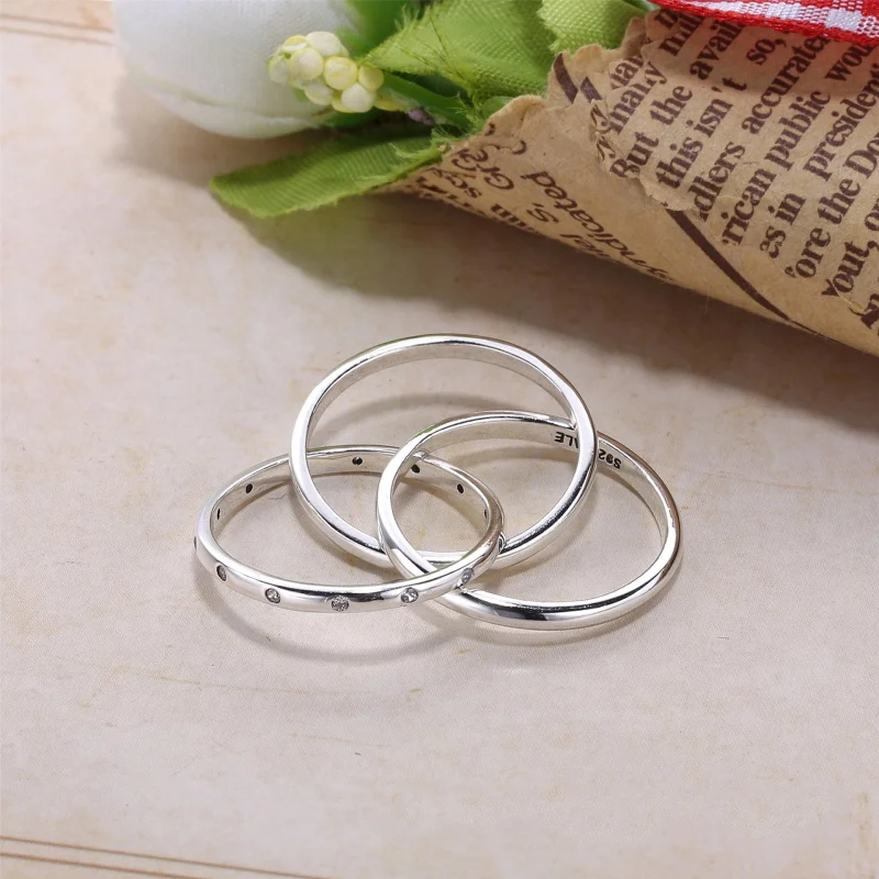 (Bild für) PANDORA Swirling Symmetry, klarer CZ-Ring - 191034CZ - Ansicht 3