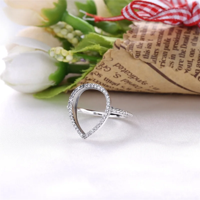 (Bild für) PANDORA Tropfen-Silhouette-Ring mit klarem CZ - 196253CZ - Ansicht 3