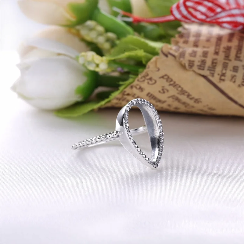(Bild für) PANDORA Tropfen-Silhouette-Ring mit klarem CZ - 196253CZ - Ansicht 4