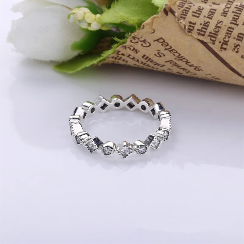 (Bild für) PANDORA Verführerischer Brilliant Princess Ring mit klarem CZ - 190943CZ - Ansicht 3