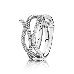 (Bild für) PANDORA Wirbelnder Schlangenring, klare CZ - 190954CZ