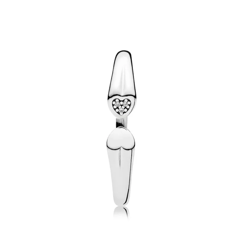 (Bild für) PANDORA Zwei-Herzen-Ring, klare CZ - 196572CZ - Ansicht 2