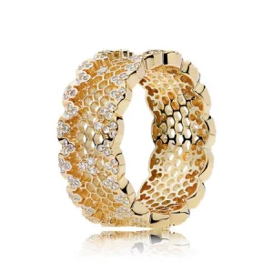 (Bild für) Ring mit Wabenspitze, PANDORA Shine™ Clear CZ - 167100CZ