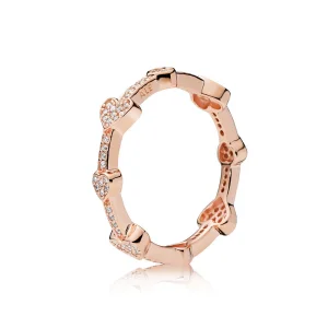 (Bild für) Verführerischer Herzring, PANDORA Rose™ und klare CZ - 187729CZ