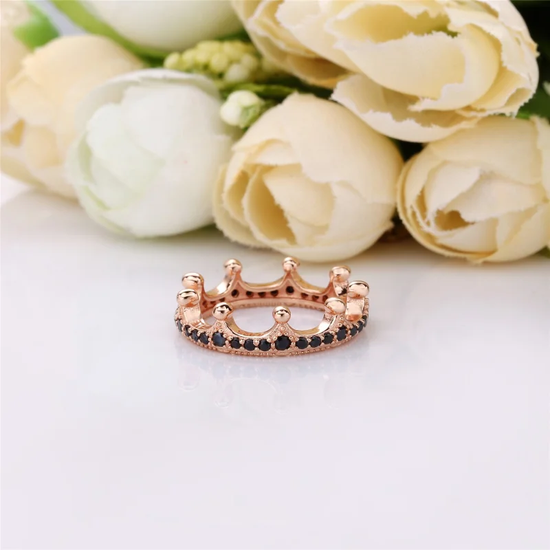 (Bild für) Verzauberter Kronenring, PANDORA Rose™ und schwarzer Kristall - 187087NCK - Ansicht 3