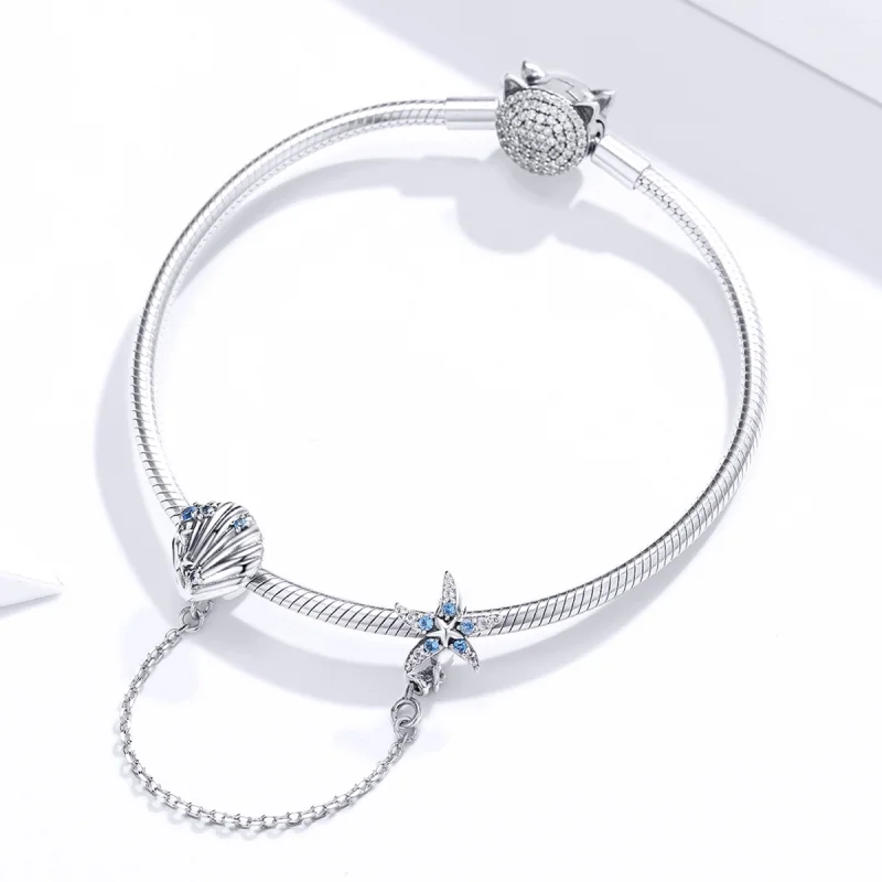 (Bild für) Sicherheitskette „Deep Sea Star“ im Pandora-Stil - SCC1478 - Ansicht 3