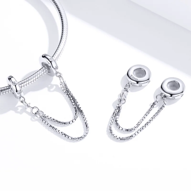 (Bild für) Einfache Sicherheitskette im Pandora-Stil aus Silber - SCC1419 - Ansicht 4