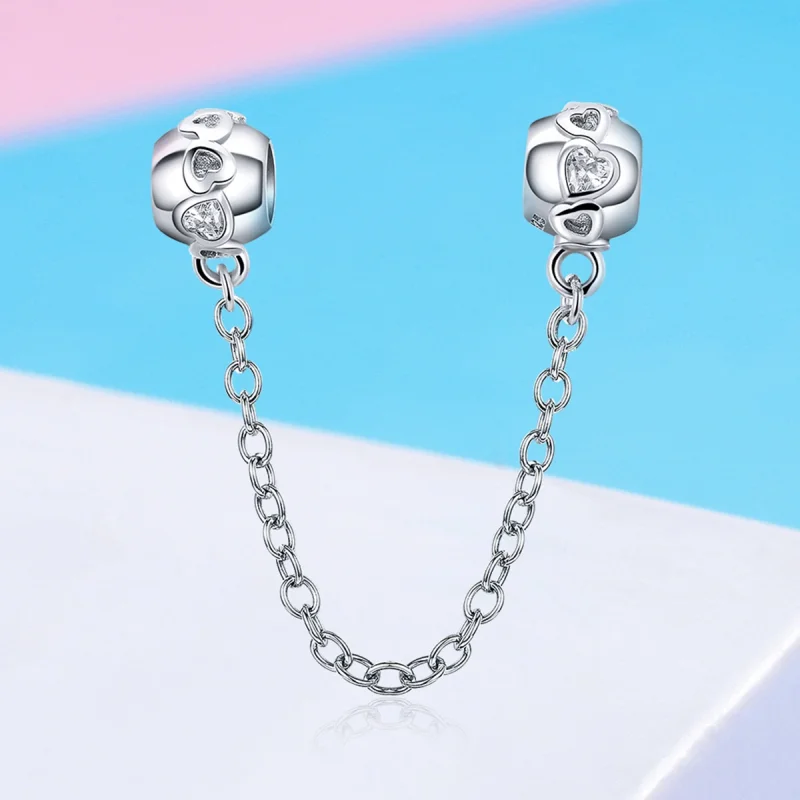 (Bild für) Niedliche Sicherheitskette im Pandora-Stil aus Silber - SCC736 - Ansicht 4