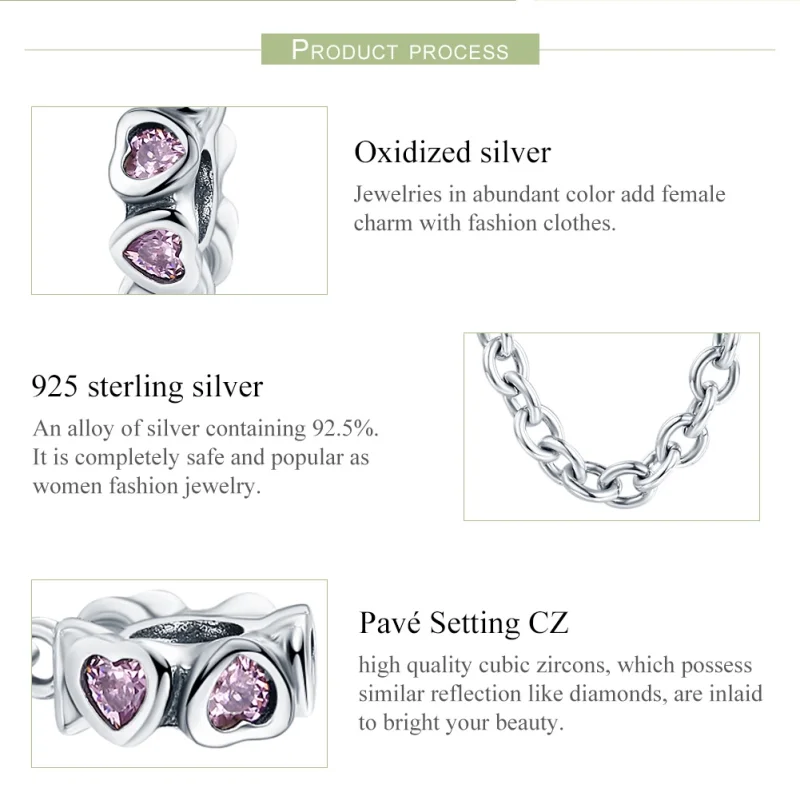 (Bild für) Pandora Style Silberne duftende Herz-Sicherheitskette - SCC562 - Ansicht 6