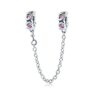 (Bild für) Pandora Style Silberne duftende Herz-Sicherheitskette - SCC562