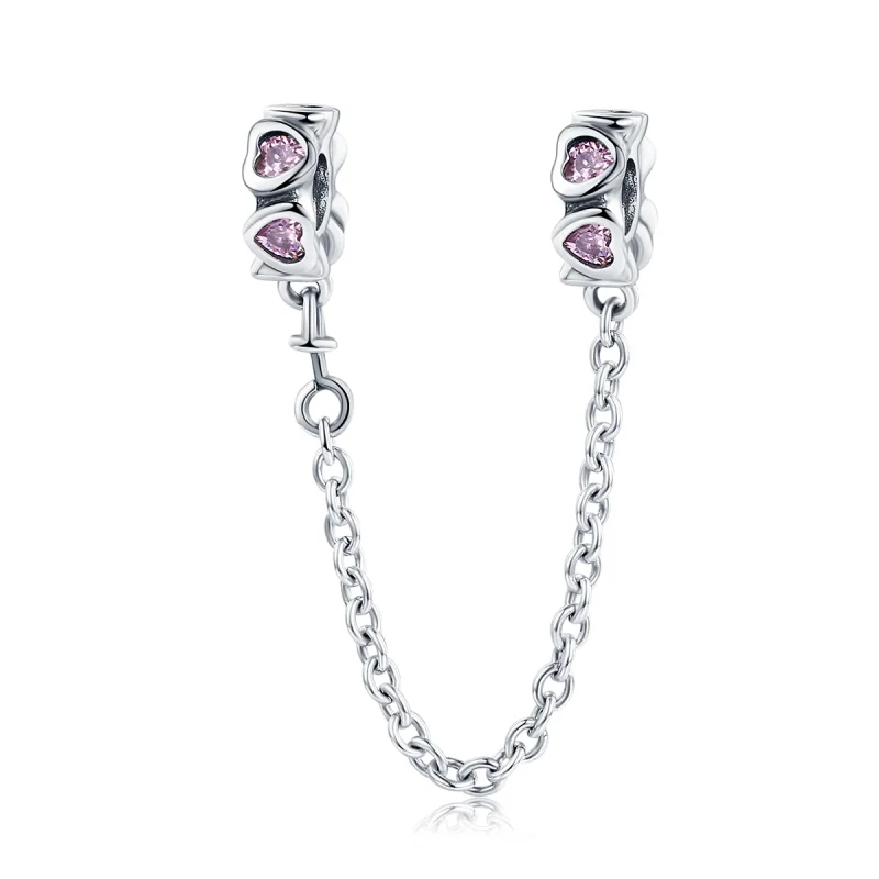 (Bild für) Pandora Style Silberne duftende Herz-Sicherheitskette - SCC562