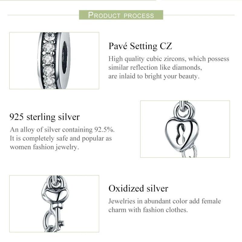(Bild für) Pandora Style Silver Only Love Sicherheitskette - SCC606 - Ansicht 6