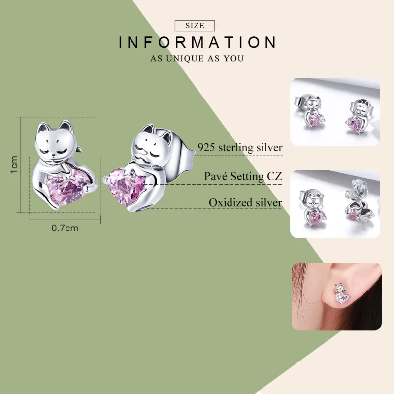 (Bild für) Entzückendes Katzen-Schmuckset im Pandora-Stil - SET002 - Ansicht 6