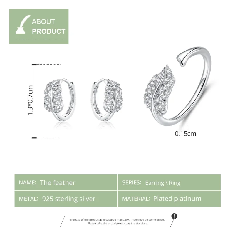(Bild für) Feder-Schmuckset im Pandora-Stil - SET012 - Ansicht 2
