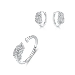 (Bild für) Feder-Schmuckset im Pandora-Stil - SET012