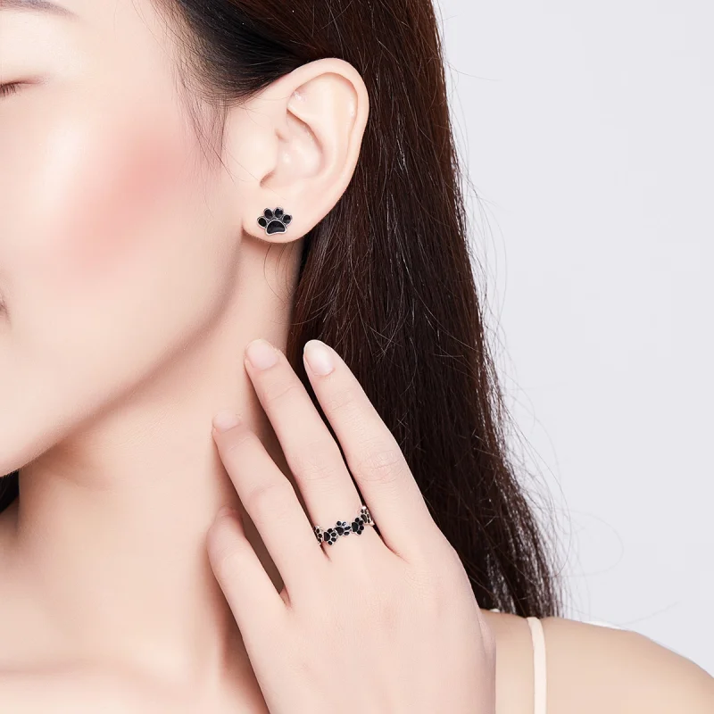 (Bild für) Fußabdruck-Schmuckset im Pandora-Stil - SET013 - Ansicht 4