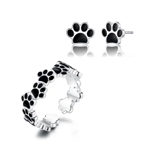 (Bild für) Fußabdruck-Schmuckset im Pandora-Stil - SET013