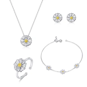 (Bild für) Gänseblümchen-Schmuckset im Pandora-Stil - SET001