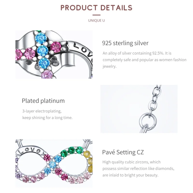 (Bild für) Infinity-Schmuckset im Pandora-Stil - SET021 - Ansicht 2