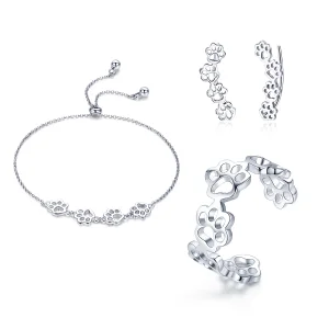 (Bild für) Paw Trail-Schmuckset im Pandora-Stil - SET011
