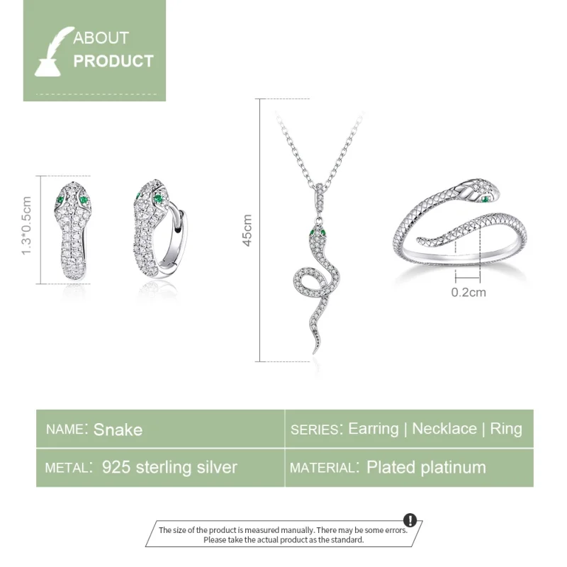 (Bild für) Schlangen-Schmuckset im Pandora-Stil - SET020 - Ansicht 5