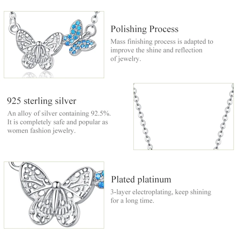 (Bild für) Schmetterlings-Schmuckset im Pandora-Stil - SET007 - Ansicht 3