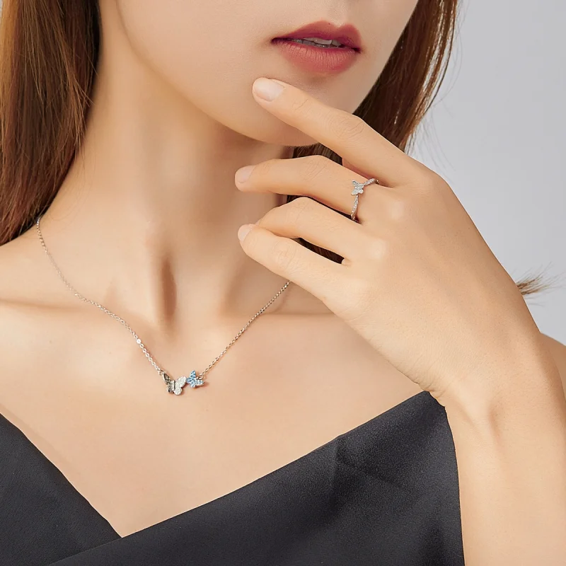 (Bild für) Schmetterlings-Schmuckset im Pandora-Stil - SET007 - Ansicht 7