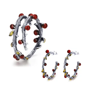 (Bild für) Schmuckset „Farbe des Herbstes“ im Pandora-Stil - SET005